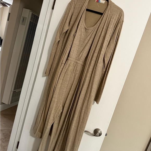 Free People Other - Tan Long Cardigan and jumper set